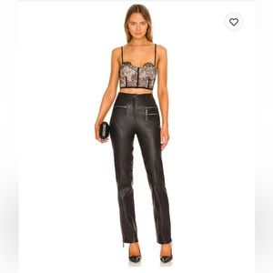 NBD size medium blush and black bustier top